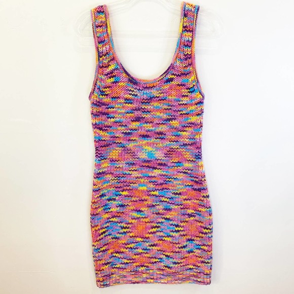 Staud Gardenia Mini Knit Dress xl colorful Barbie - Picture 9 of 12